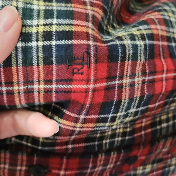 💫Ralph Lauren flannel plaid top - Picture 2 of 5